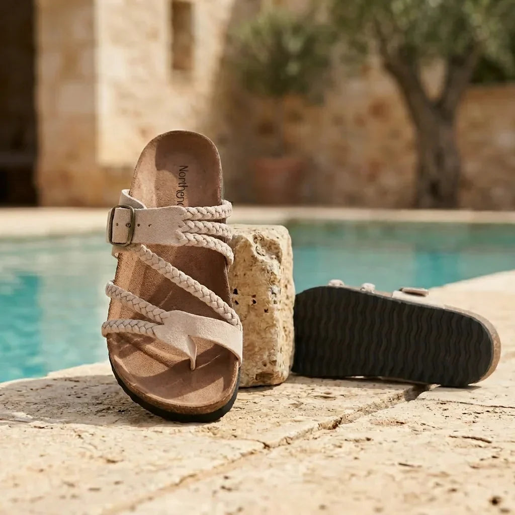 Hayleigh | Braided Cork Sandals