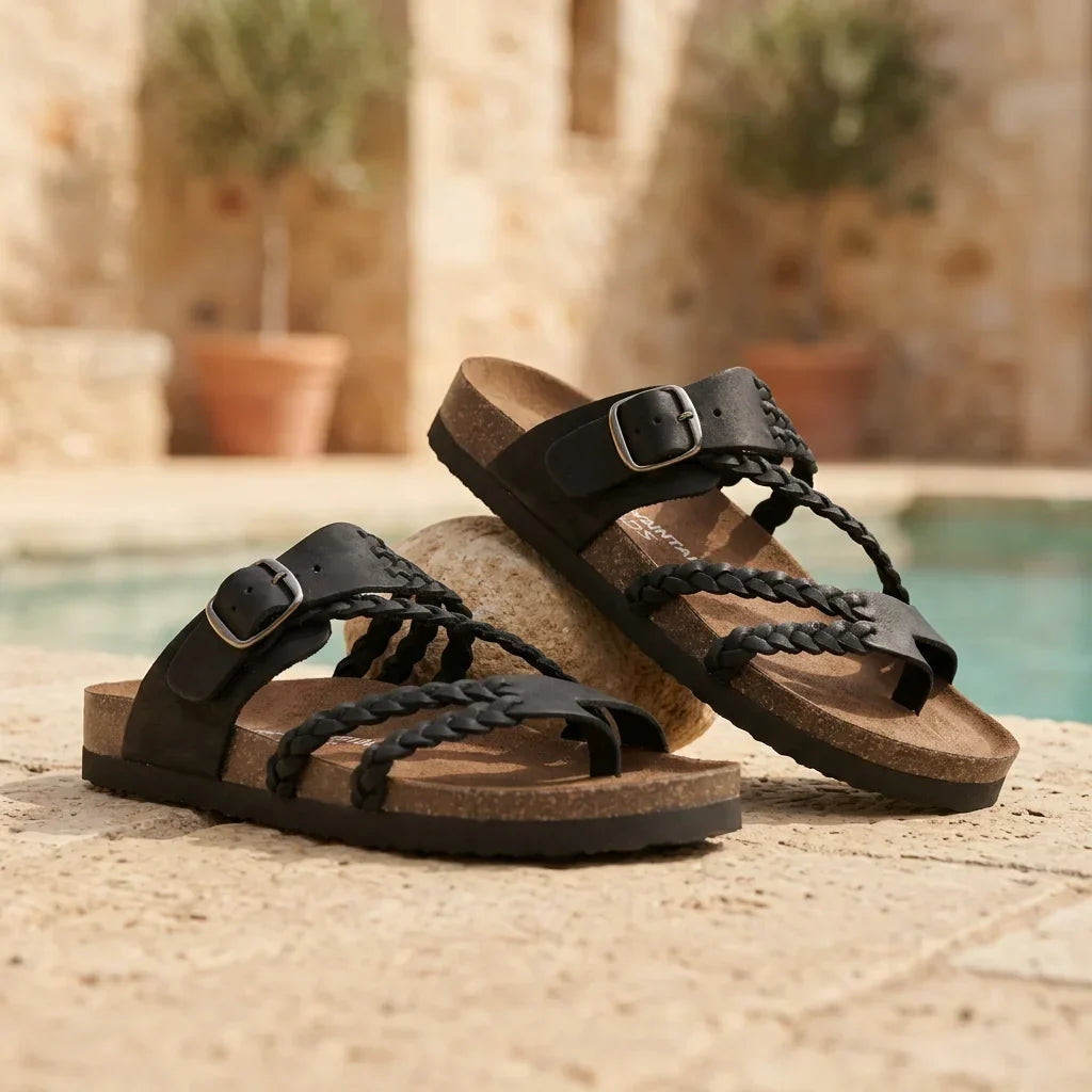 Hayleigh | Braided Cork Sandals