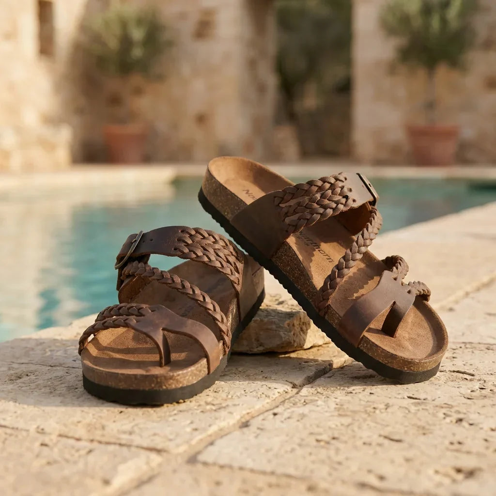 Hayleigh | Braided Cork Sandals