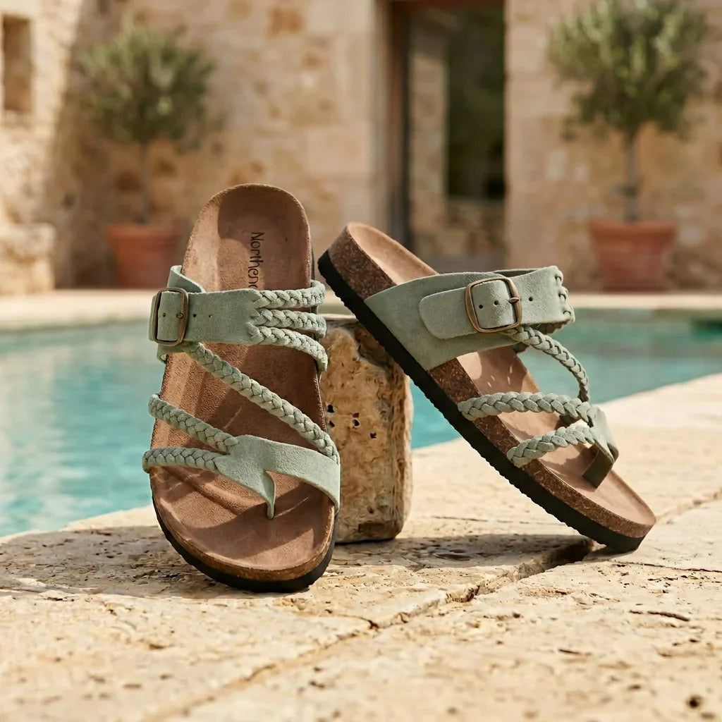 Hayleigh | Braided Cork Sandals