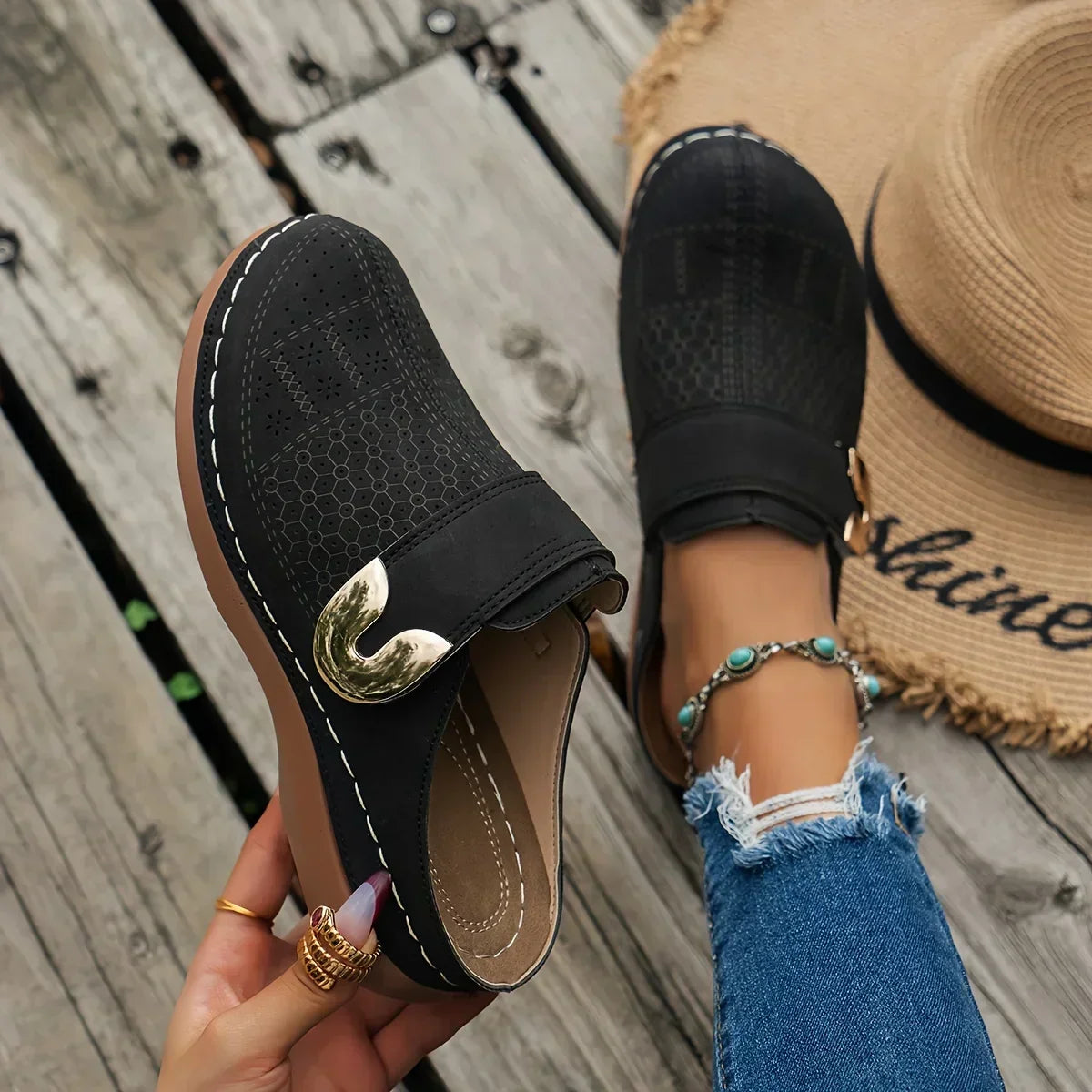 Caprielle™ | Chic Supportive Wedge Sandals
