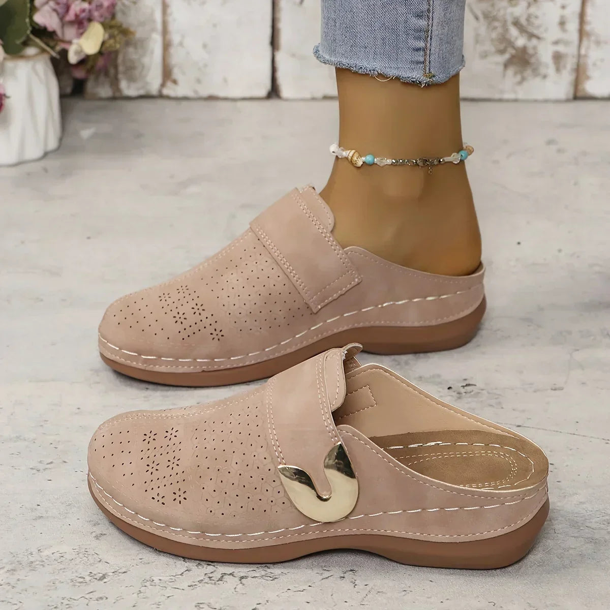 Caprielle™ | Chic Supportive Wedge Sandals