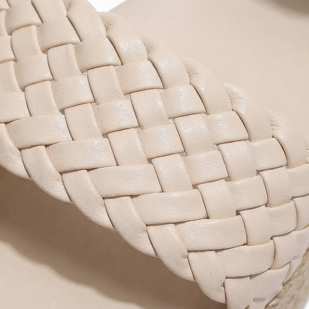 Solara | Braided Platform Wedge Slides