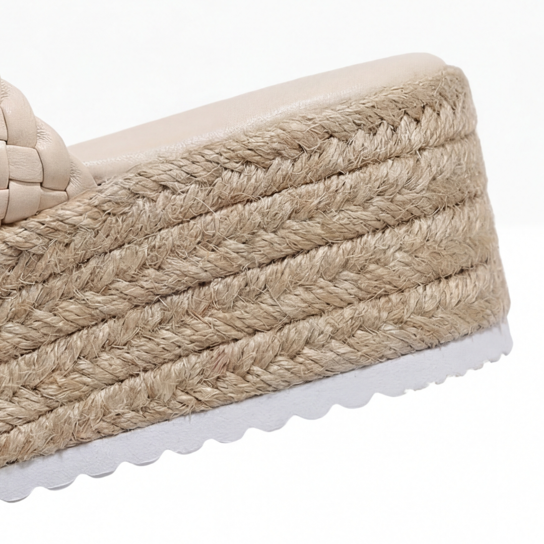 Solara | Braided Platform Wedge Slides