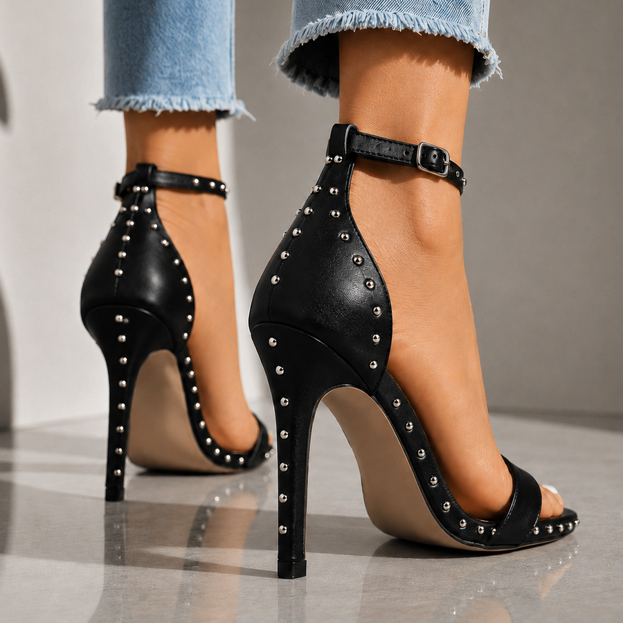 Rhianna | Retro Studded Heels