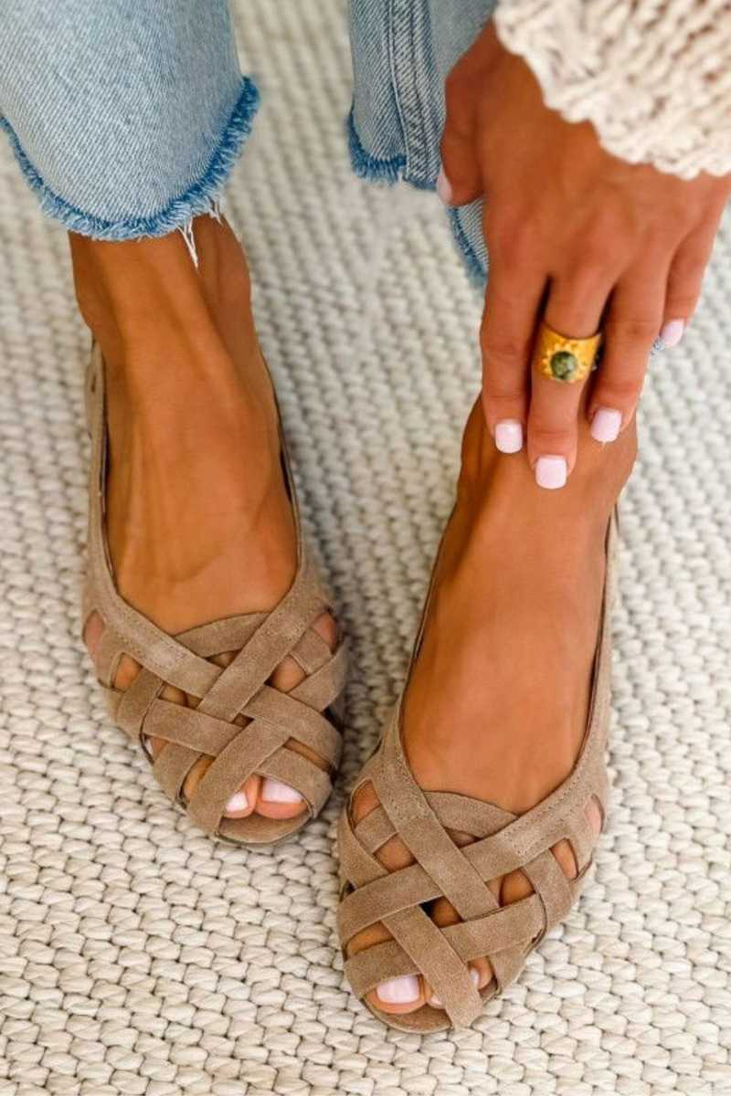 Celeste | Woven Open-Toe Flat Sandals
