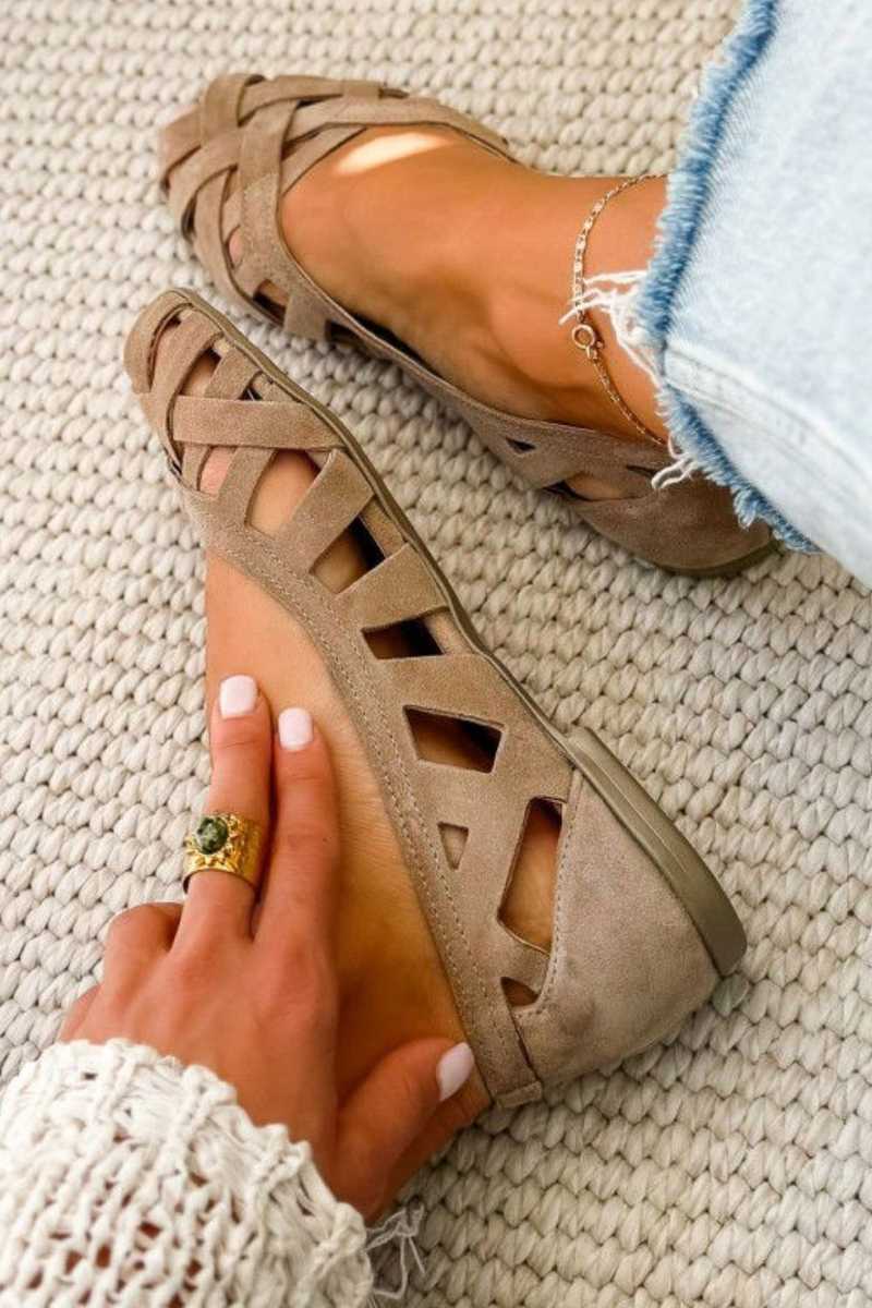 Celeste | Woven Open-Toe Flat Sandals