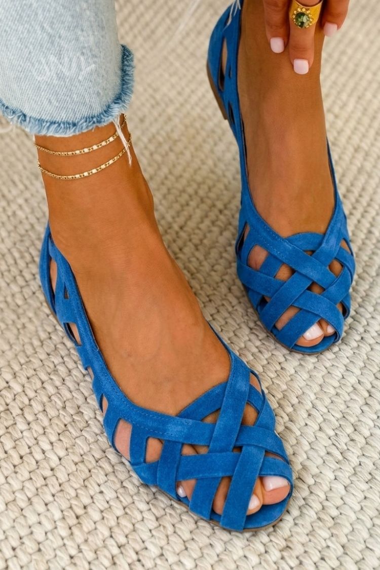 Celeste | Woven Open-Toe Flat Sandals