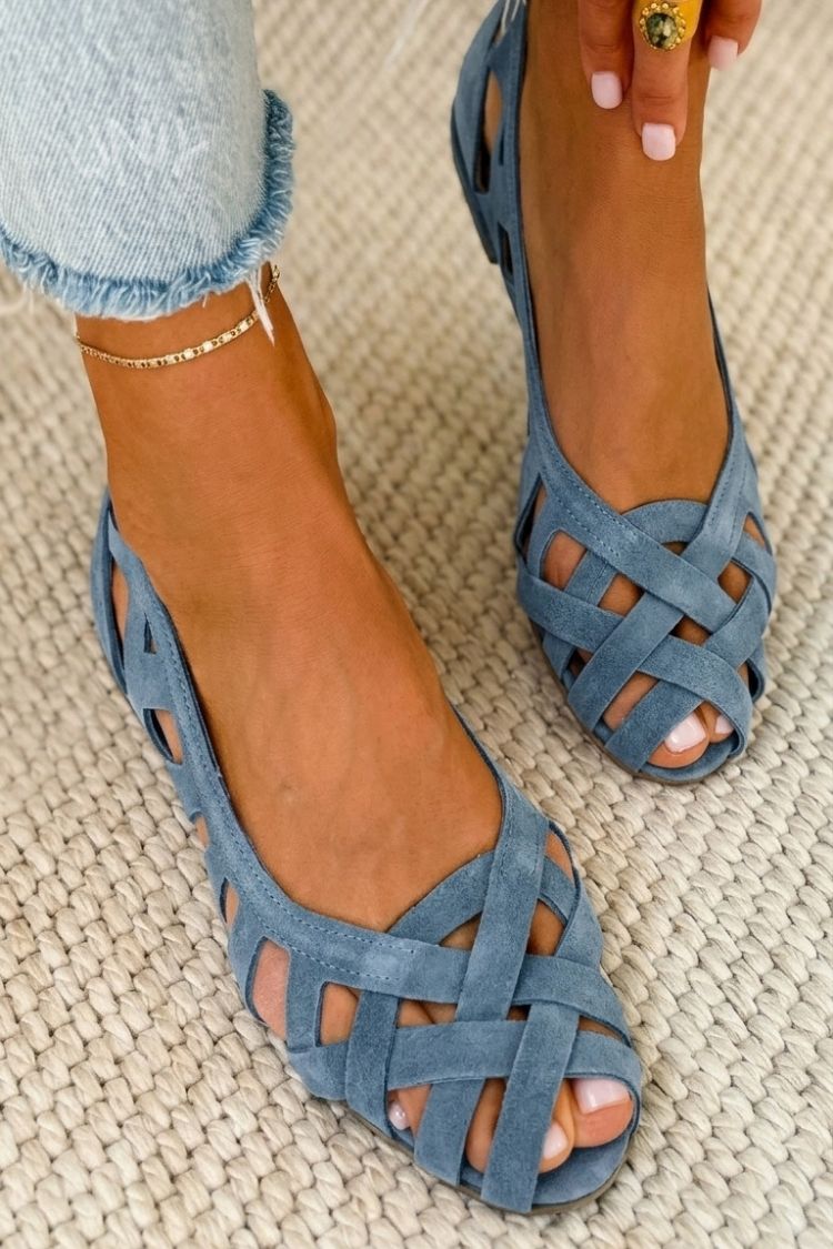 Celeste | Woven Open-Toe Flat Sandals