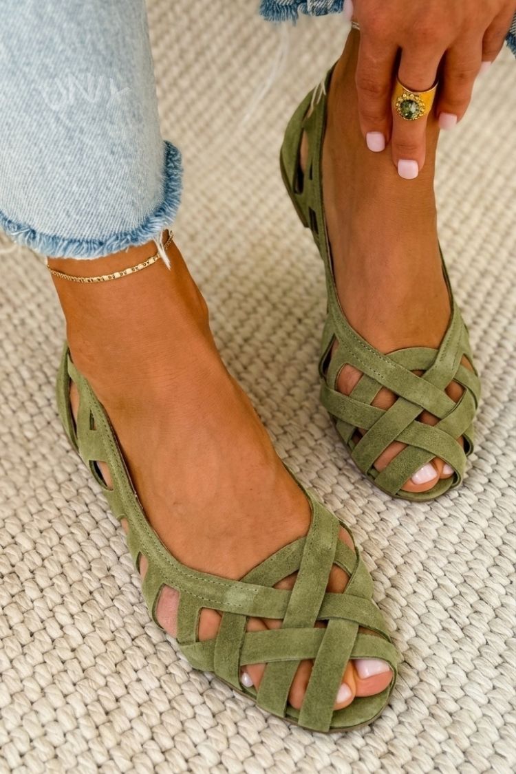 Celeste | Woven Open-Toe Flat Sandals