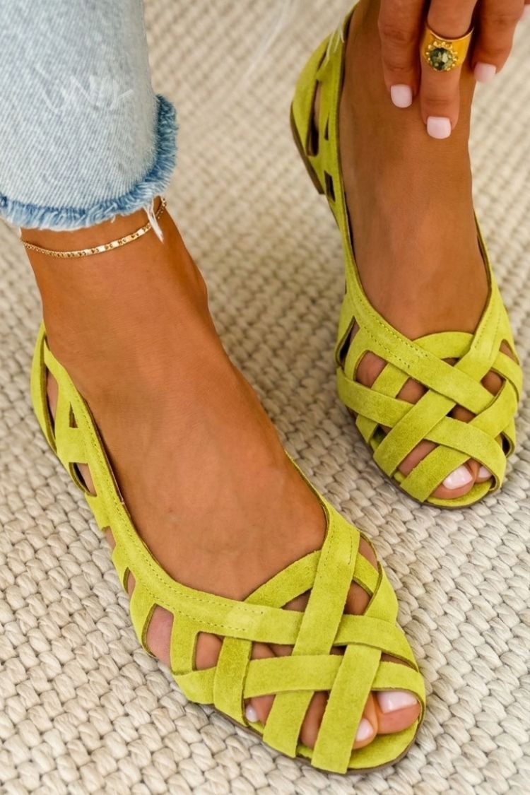 Celeste | Woven Open-Toe Flat Sandals