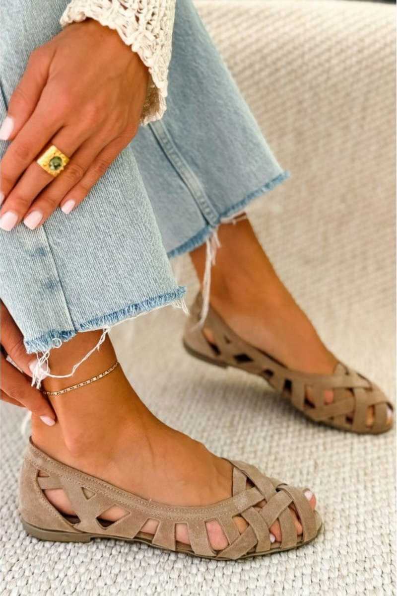 Celeste | Woven Open-Toe Flat Sandals