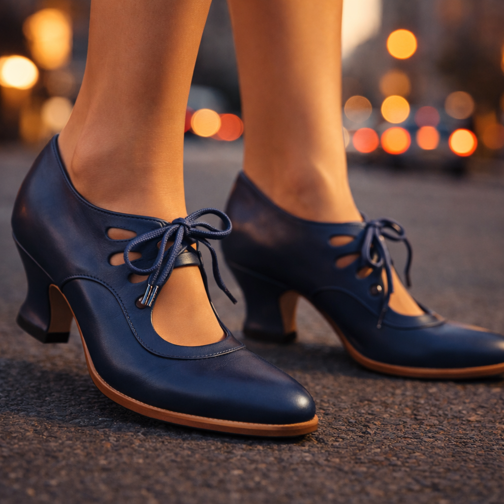 Talia™ | Elegant Vegan Leather Lace-Up Heels